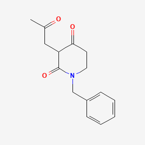 molecular formula C15H17NO3 B13874598 1-Benzyl-3-(2-oxopropyl)piperidine-2,4-dione 