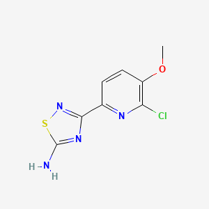 molecular formula C8H7ClN4OS B13874600 3-(6-Chloro-5-methoxypyridin-2-yl)-1,2,4-thiadiazol-5-amine 