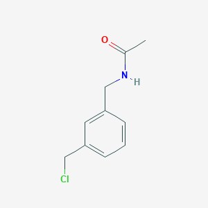 molecular formula C10H12ClNO B13874602 N-[[3-(chloromethyl)phenyl]methyl]acetamide 