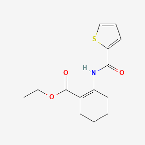 molecular formula C14H17NO3S B13874614 Ethyl 2-[(2-thienylcarbonyl)amino]-1-cyclohexene-1-carboxylate 