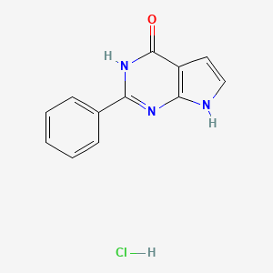 2-Phenyl-3,7-dihydropyrrolo[2,3-d]pyrimidin-4-one;hydrochloride