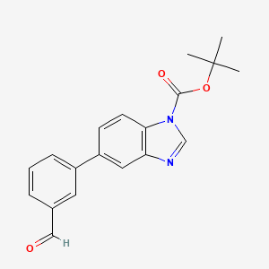 1,1-dimethylethyl 5-(3-formylphenyl)-1H-benzimidazole-1-carboxylate