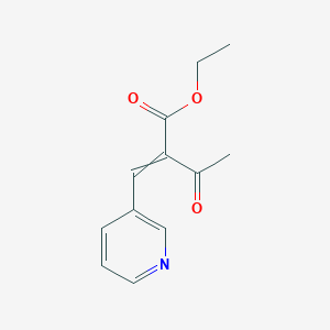 molecular formula C12H13NO3 B13874683 Ethyl 3-oxo-2-[(pyridin-3-yl)methylidene]butanoate CAS No. 54756-29-5