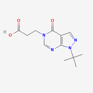 B1387470 3-(1-tert-butyl-4-oxo-1,4-dihydro-5H-pyrazolo[3,4-d]pyrimidin-5-yl)propanoic acid CAS No. 1105196-70-0