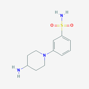 molecular formula C11H17N3O2S B13874713 3-(4-Aminopiperidin-1-yl)benzenesulfonamide 