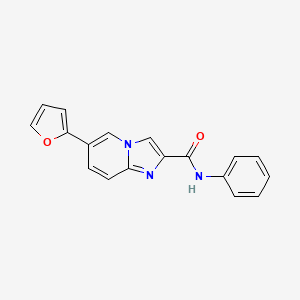 molecular formula C18H13N3O2 B13874735 6-(furan-2-yl)-N-phenylimidazo[1,2-a]pyridine-2-carboxamide 