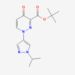 tert-butyl 4-oxo-1-[1-(propan-2-yl)-1H-pyrazol-4-yl]-1,4-dihydropyridazine-3-carboxylate