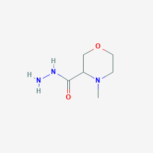 molecular formula C6H13N3O2 B13874752 4-Methylmorpholine-3-carbohydrazide 