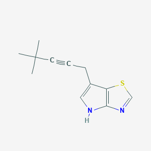 6-(4,4-dimethylpent-2-ynyl)-4~{H}-pyrrolo[2,3-d][1,3]thiazole