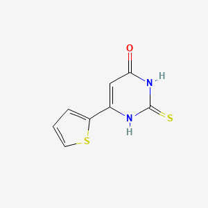 molecular formula C8H6N2OS2 B1387476 6-(2-thienyl)-2-thioxo-2,3-dihydropyrimidin-4(1{H})-one CAS No. 857475-68-4