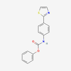 molecular formula C16H12N2O2S B13874763 phenyl N-[4-(1,3-thiazol-2-yl)phenyl]carbamate 