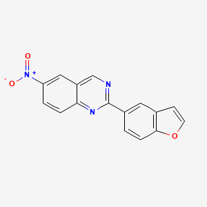 molecular formula C16H9N3O3 B13874775 2-(1-Benzofuran-5-yl)-6-nitroquinazoline 