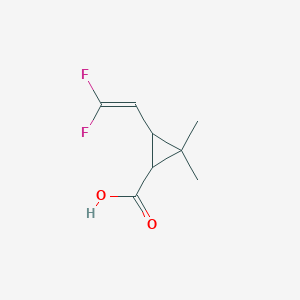 molecular formula C8H10F2O2 B13874789 3-(2,2-Difluorovinyl)-2,2-dimethylcyclopropanecarboxylic acid CAS No. 66069-56-5