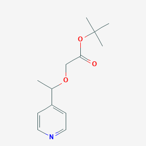 molecular formula C13H19NO3 B13874805 Tert-butyl 2-(1-pyridin-4-ylethoxy)acetate 