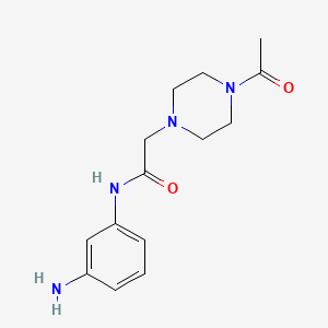 molecular formula C14H20N4O2 B13874819 2-(4-Acetylpiperazin-1-YL)-N-(3-aminophenyl)acetamide 