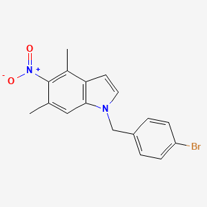 1-[(4-Bromophenyl)methyl]-4,6-dimethyl-5-nitroindole