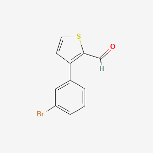 molecular formula C11H7BrOS B13874845 3-(3-Bromophenyl)thiophene-2-carbaldehyde 