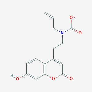 molecular formula C15H14NO5- B13874863 N-[2-(7-hydroxy-2-oxochromen-4-yl)ethyl]-N-prop-2-enylcarbamate 