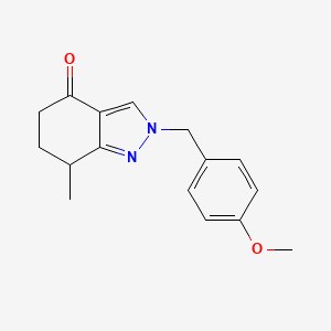 2-[(4-methoxyphenyl)methyl]-7-methyl-6,7-dihydro-5H-indazol-4-one