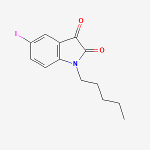 molecular formula C13H14INO2 B13874880 5-iodo-1-pentyl-1H-indole-2,3-dione 