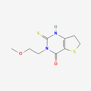 molecular formula C9H12N2O2S2 B1387492 2-mercapto-3-(2-methoxyethyl)-6,7-dihydrothieno[3,2-d]pyrimidin-4(3H)-one CAS No. 1105190-35-9