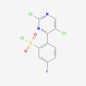 2-(2,5-Dichloropyrimidin-4-yl)-5-fluorobenzenesulfonyl chloride