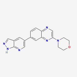 2-(4-Morpholinyl)-7-(1H-pyrazolo[3,4-b]pyridin-5-yl)quinoxaline