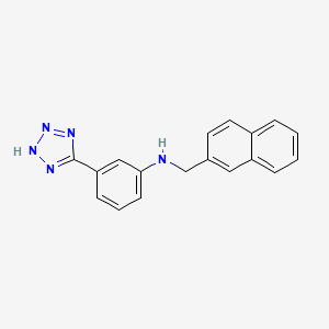 molecular formula C18H15N5 B13874952 N-(2-naphthylmethyl)-3-(1H-tetrazol-5-yl)aniline 