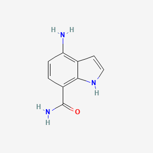 molecular formula C9H9N3O B13874954 4-amino-1H-indole-7-carboxamide 