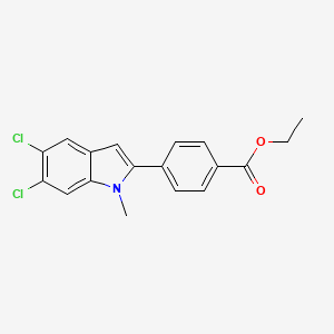 Ethyl 4-(5,6-dichloro-1-methyl-1H-indol-2-yl)benzoate