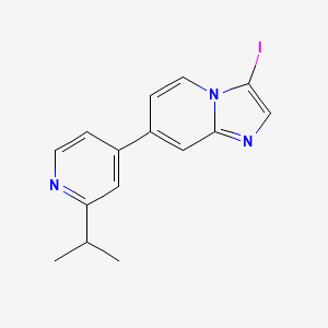 3-Iodo-7-(2-propan-2-ylpyridin-4-yl)imidazo[1,2-a]pyridine