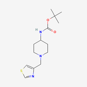 molecular formula C14H23N3O2S B13874984 tert-butyl N-[1-(1,3-thiazol-4-ylmethyl)piperidin-4-yl]carbamate 