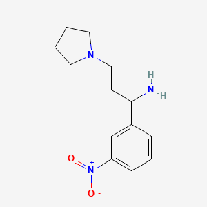 1-(3-Nitrophenyl)-3-pyrrolidin-1-ylpropan-1-amine