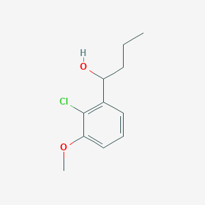 molecular formula C11H15ClO2 B13875009 1-(2-Chloro-3-methoxyphenyl)butan-1-ol 