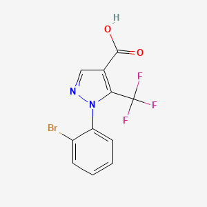 molecular formula C11H6BrF3N2O2 B13875039 1-(2-bromophenyl)-5-(trifluoromethyl)-1H-Pyrazole-4-carboxylic acid CAS No. 497833-14-4