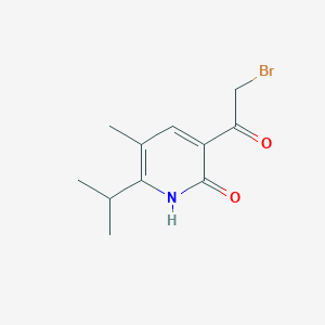 molecular formula C11H14BrNO2 B13875052 3-(2-bromoacetyl)-6-isopropyl-5-methyl-1H-pyridin-2-one 