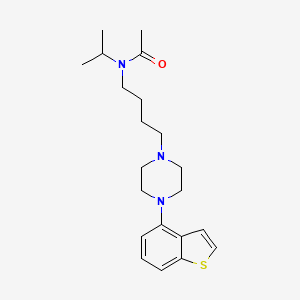 molecular formula C21H31N3OS B13875083 N-[4-[4-(1-benzothiophen-4-yl)piperazin-1-yl]butyl]-N-propan-2-ylacetamide 