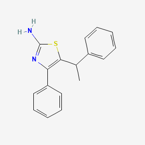 molecular formula C17H16N2S B13875104 4-Phenyl-5-(1-phenylethyl)-1,3-thiazol-2-amine 