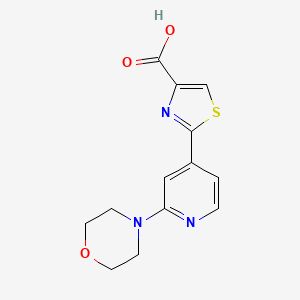 molecular formula C13H13N3O3S B1387511 2-(2-Morpholin-4-ylpyridin-4-yl)-1,3-thiazole-4-carboxylic acid CAS No. 1172279-37-6