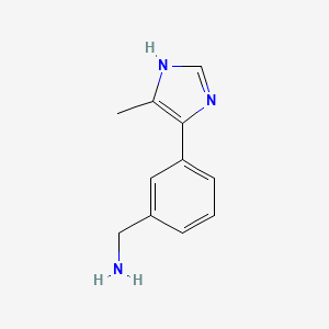 molecular formula C11H13N3 B13875148 [3-(5-methyl-1H-imidazol-4-yl)phenyl]methanamine 