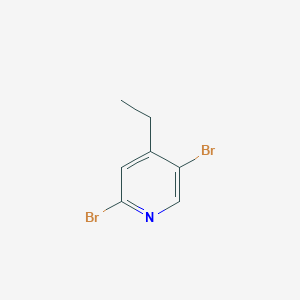 molecular formula C7H7Br2N B13875177 2,5-Dibromo-4-ethyl-pyridine 