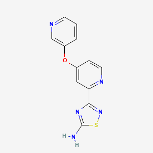 molecular formula C12H9N5OS B13875238 3-(4-(Pyridin-3-yloxy)pyridin-2-yl)-1,2,4-thiadiazol-5-amine CAS No. 1179360-69-0