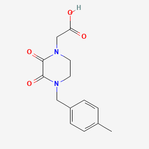 molecular formula C14H16N2O4 B1387524 [4-(4-Methylbenzyl)-2,3-dioxopiperazin-1-yl]acetic acid CAS No. 1031582-17-8