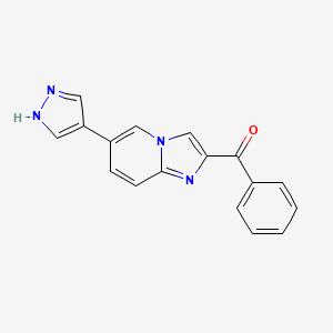 molecular formula C17H12N4O B13875255 phenyl-[6-(1H-pyrazol-4-yl)imidazo[1,2-a]pyridin-2-yl]methanone 