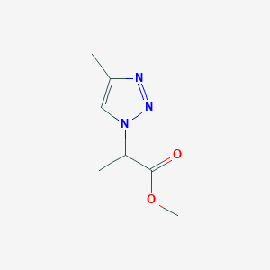 molecular formula C7H11N3O2 B13875307 Methyl 2-(4-methyltriazol-1-yl)propanoate 