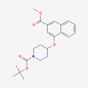 Tert-butyl 4-(3-methoxycarbonylnaphthalen-1-yl)oxypiperidine-1-carboxylate