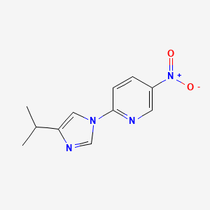 molecular formula C11H12N4O2 B13875318 2-(4-isopropyl-1H-imidazol-1-yl)-5-nitropyridine 