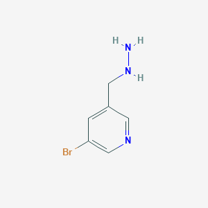 molecular formula C6H8BrN3 B1387533 3-Bromo-5-(hydrazinylmethyl)pyridine CAS No. 1039922-32-1
