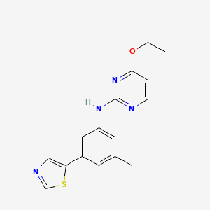 molecular formula C17H18N4OS B13875331 N-[3-methyl-5-(1,3-thiazol-5-yl)phenyl]-4-propan-2-yloxypyrimidin-2-amine 