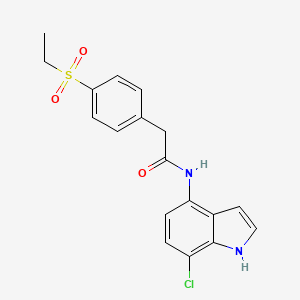 N-(7-chloro-1H-indol-4-yl)-2-(4-ethylsulfonylphenyl)acetamide